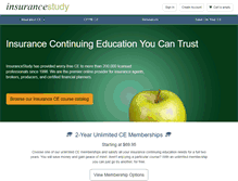 Tablet Screenshot of insurancestudy.com
